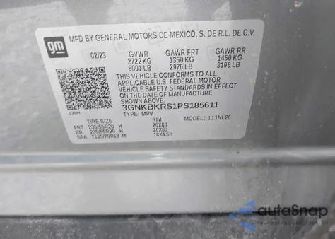 2023 Chevrolet Blazer Awd Rs from USA, damaged, VIN 3GNKBKRS1PS185611